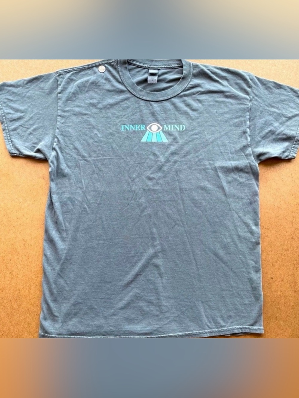 New Gildan Men's Large Inner Mind Graphic Tee - Charcoal Grey